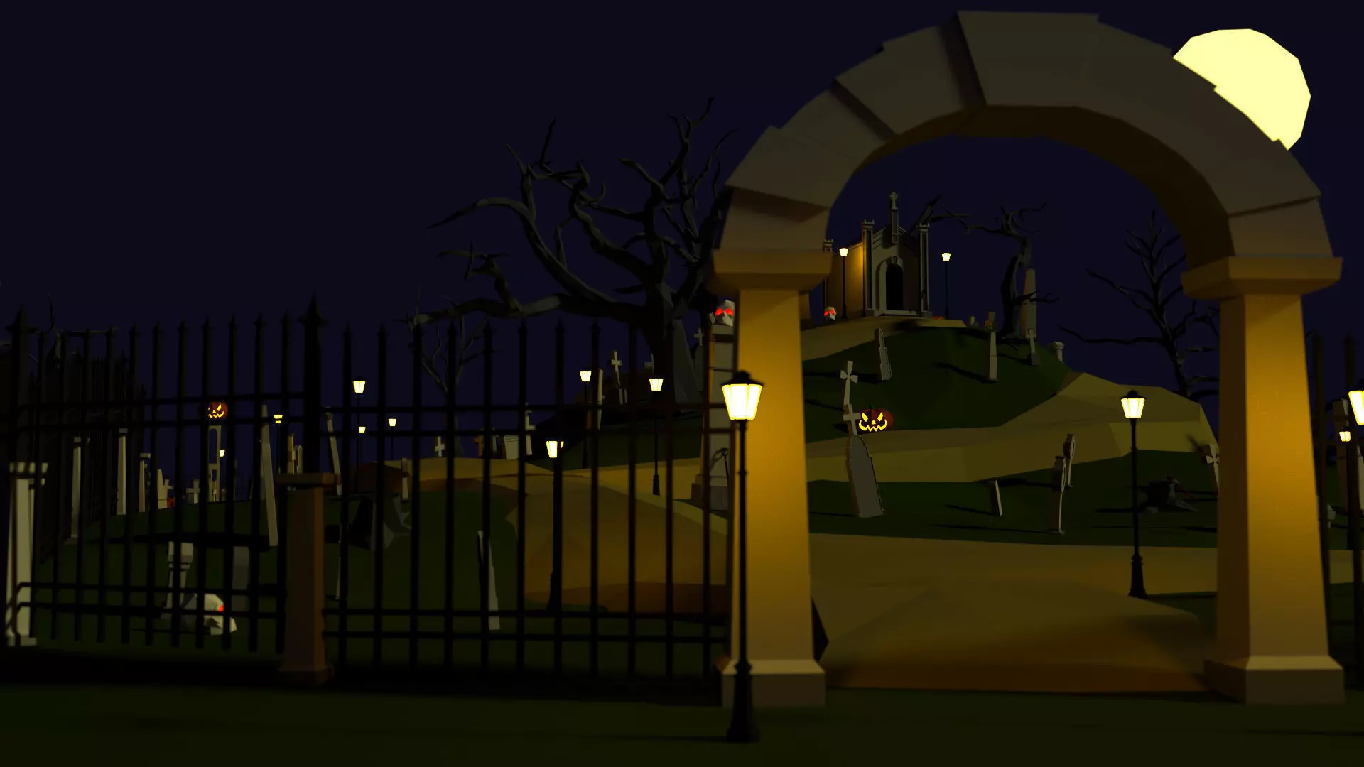 The Ultimate Graveyard Game Pack Low-poly 3D model_0