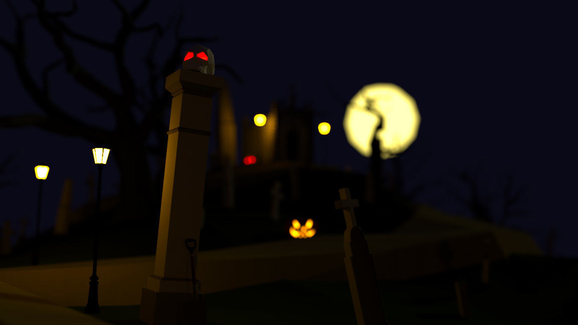 The Ultimate Graveyard Game Pack Low-poly 3D model_5