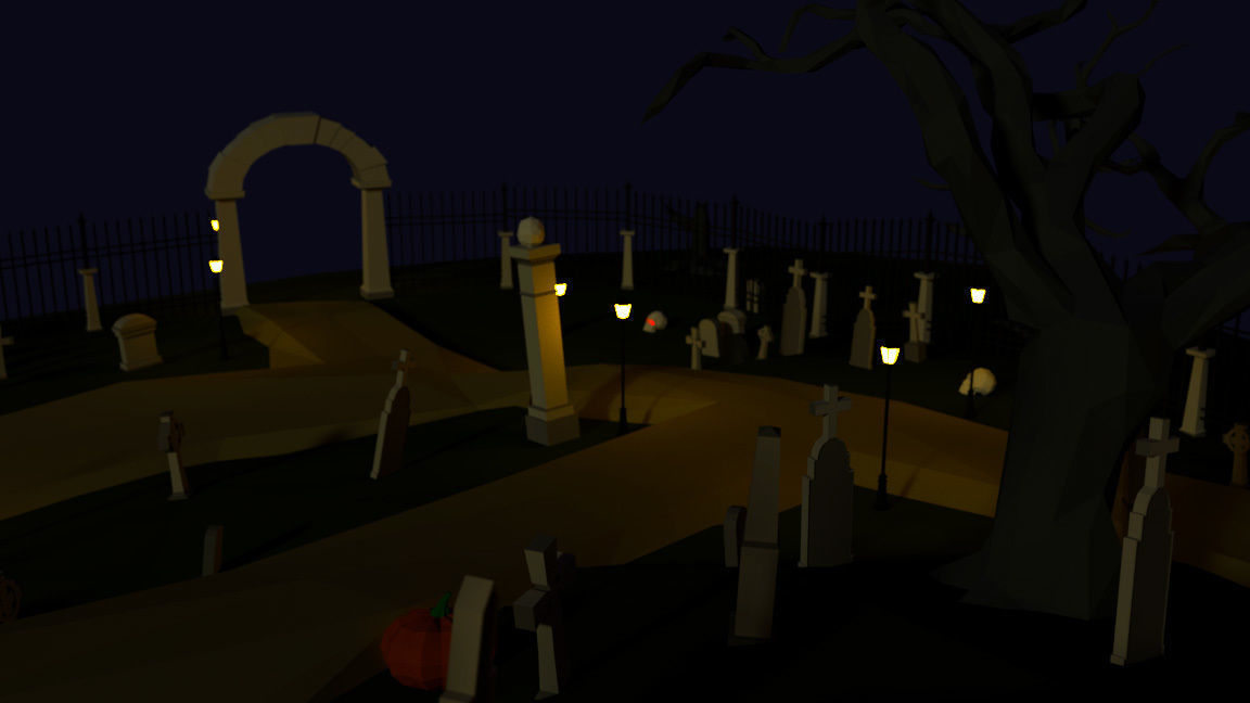 The Ultimate Graveyard Game Pack Low-poly 3D model_2