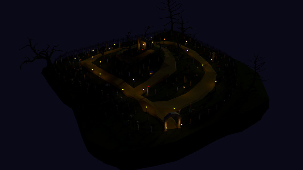 The Ultimate Graveyard Game Pack Low-poly 3D model_6