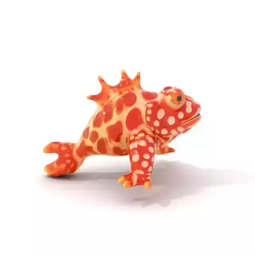 Spotted Orange Frog model pack Low-poly 3D model