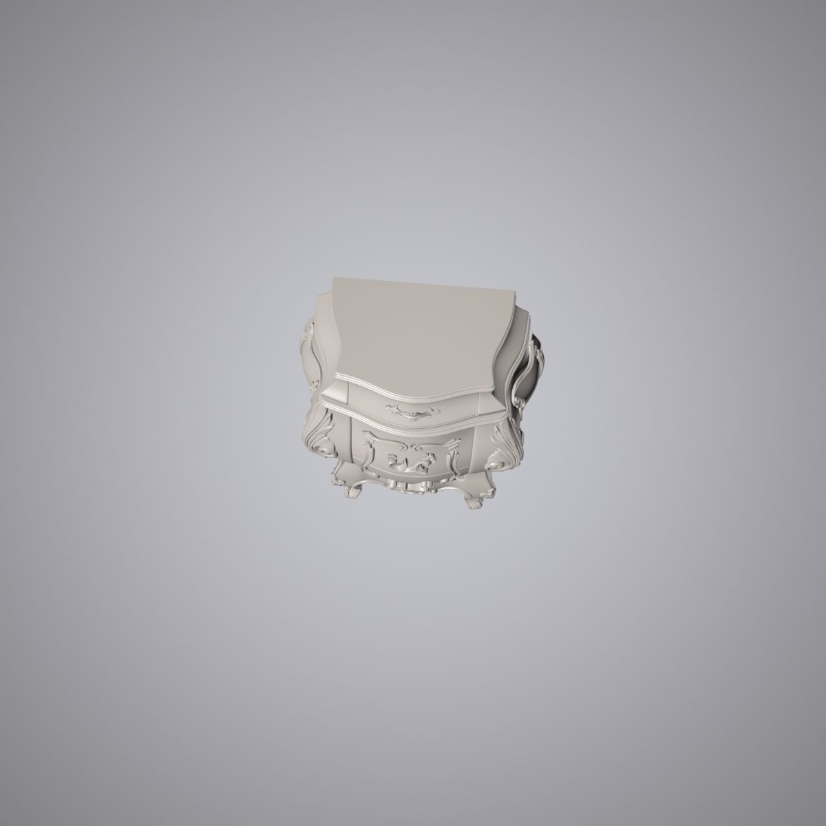 Bedside table 3D model_2