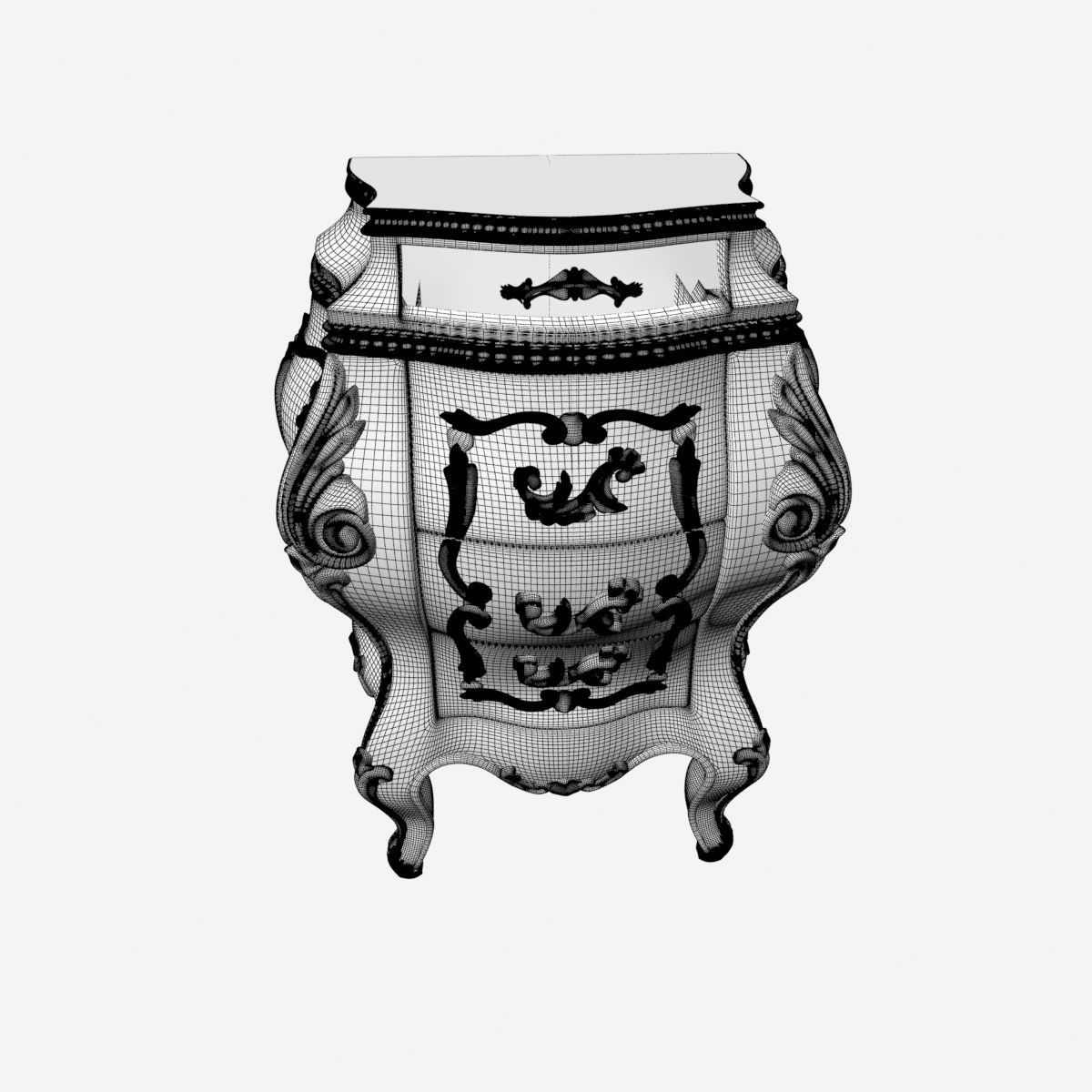 Bedside table 3D model_3