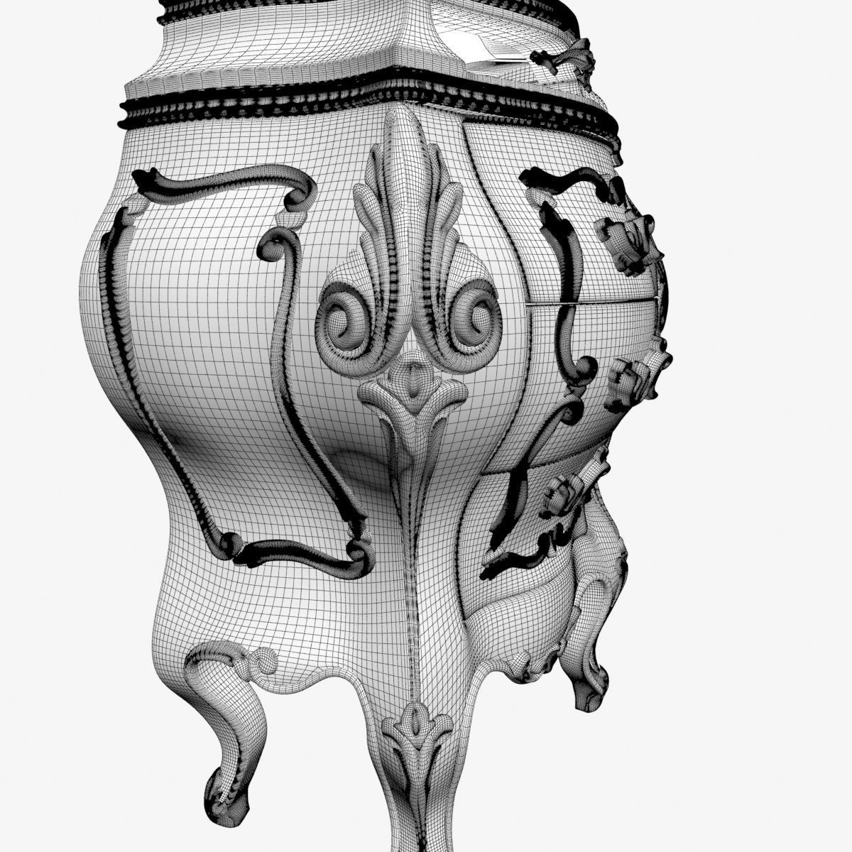 Bedside table 3D model_8