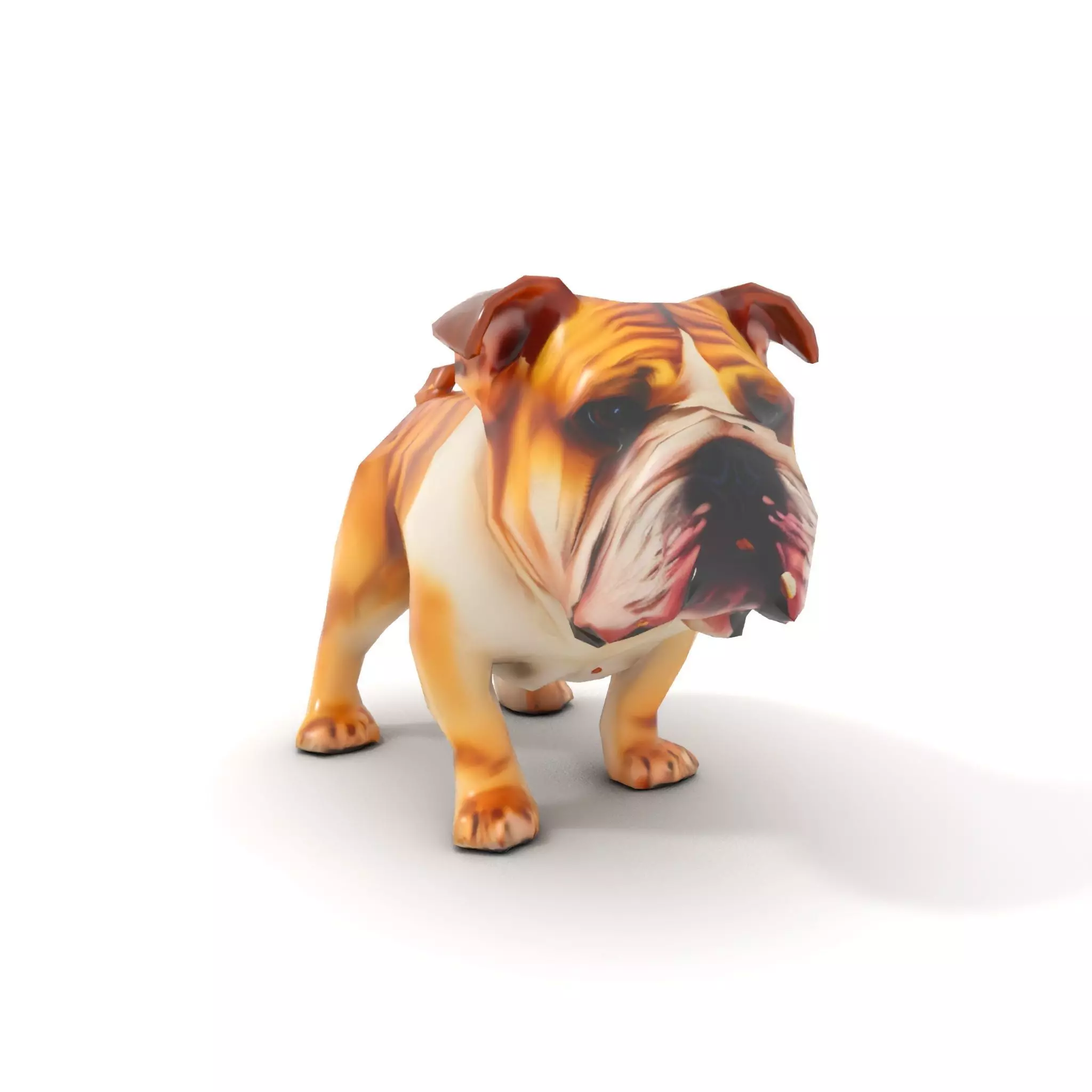 Charming Bulldog model pack Low-poly 3D model_7