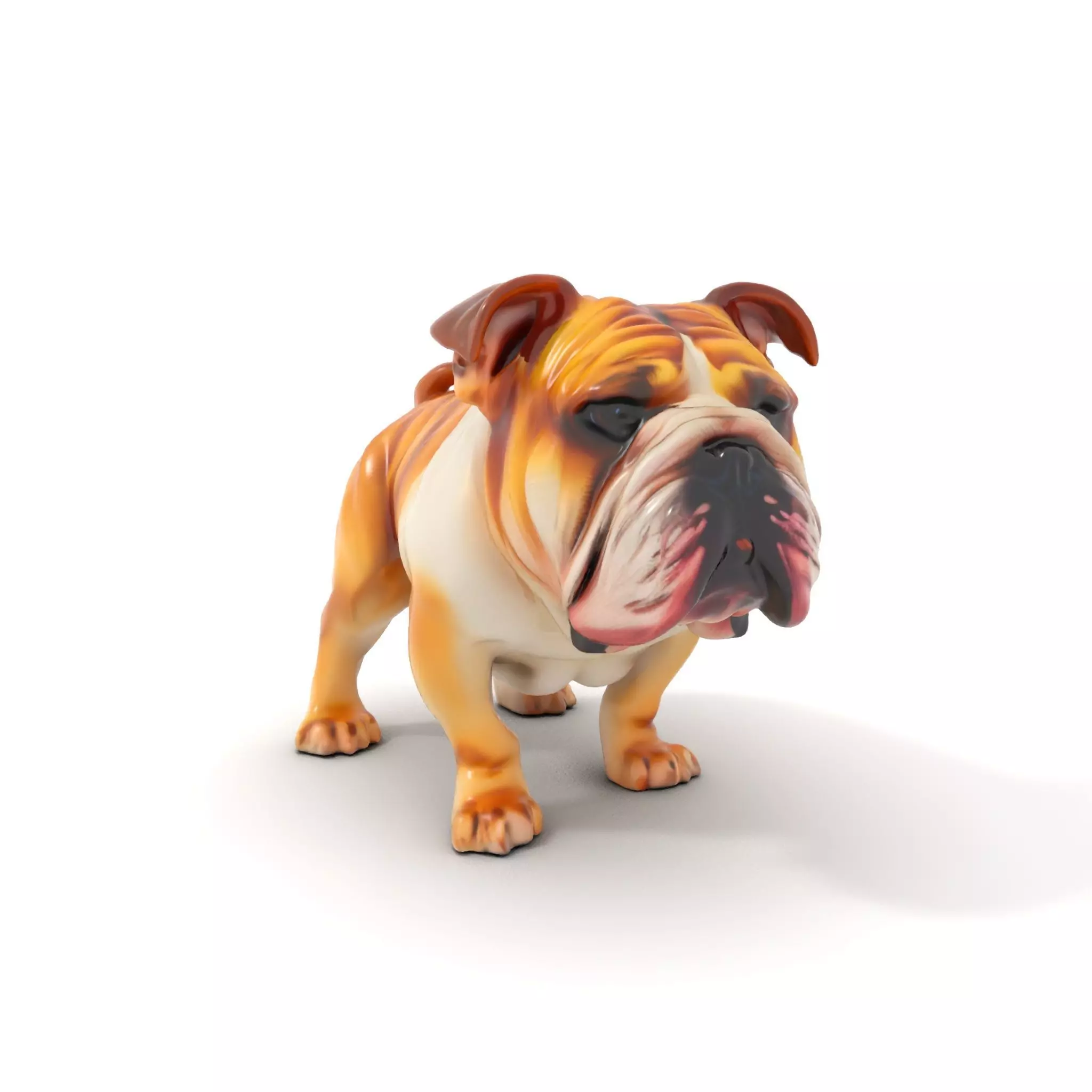 Charming Bulldog model pack Low-poly 3D model_0