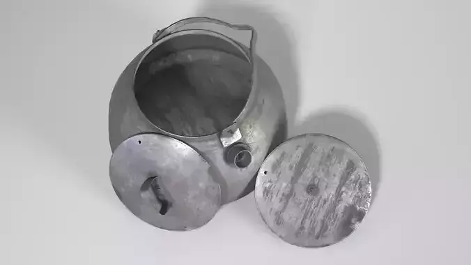 Kettle Low-poly 3D model 6