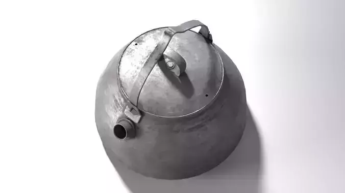 Kettle Low-poly 3D model 4