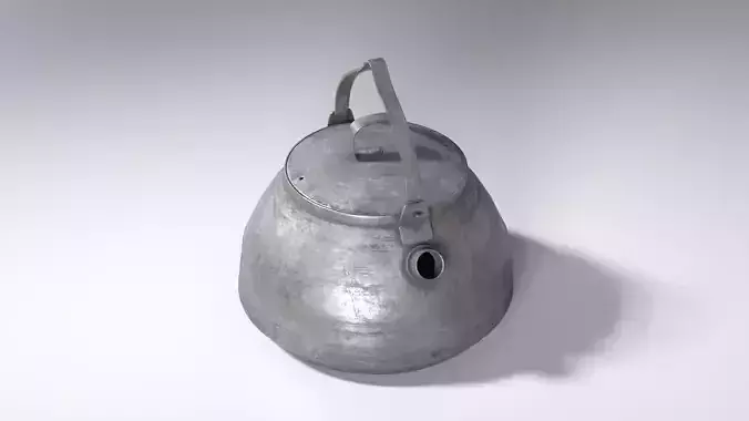 Kettle Low-poly 3D model 2
