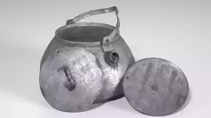 Kettle Low-poly 3D model 5