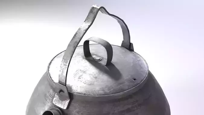 Kettle Low-poly 3D model 3