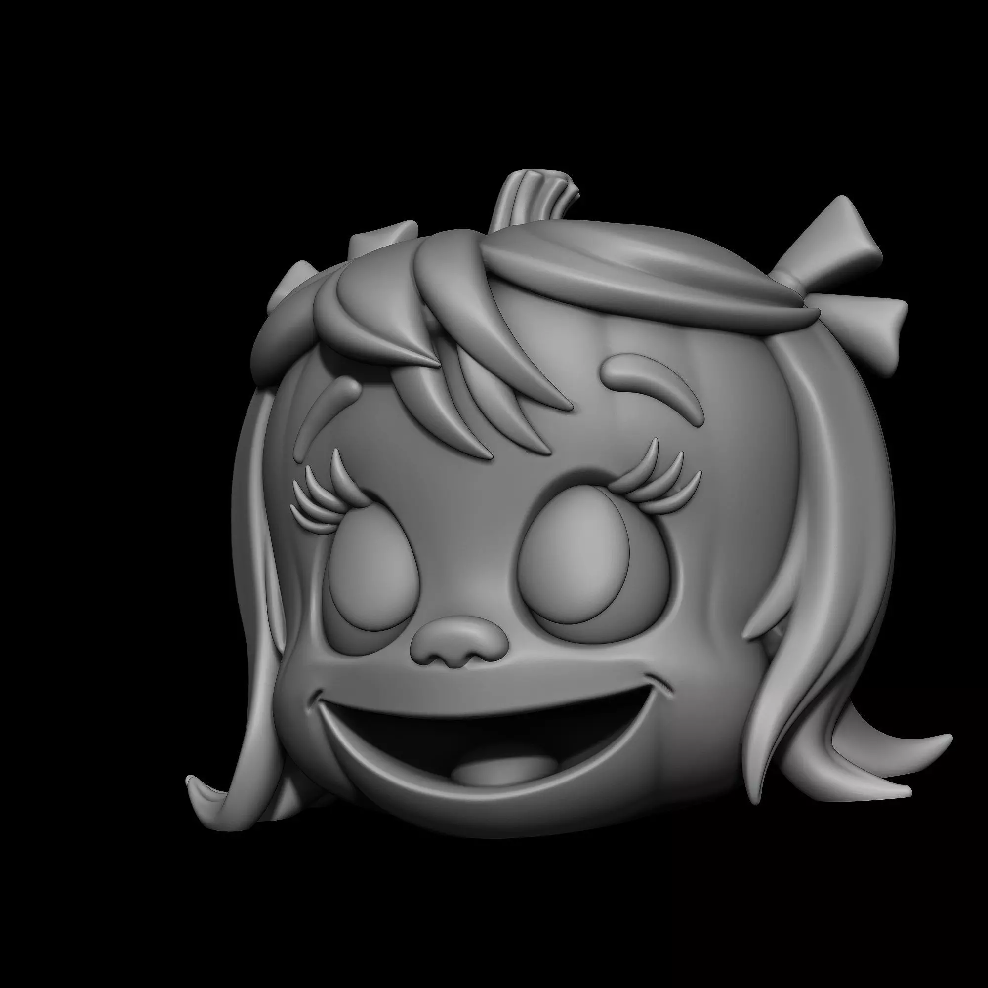 Cindy Lou Who Pumpkin 3D print model_5