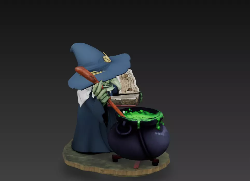 Witchs Brew - Stylized 3D Model 3D print model_4