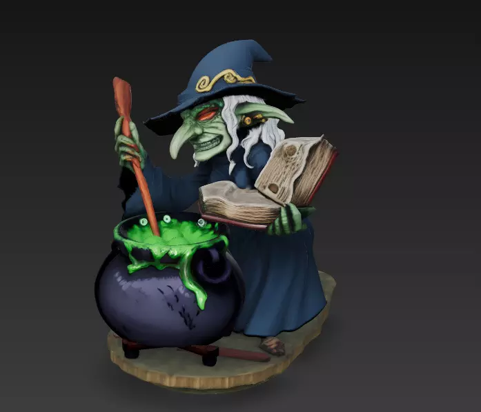 Witchs Brew - Stylized 3D Model 3D print model_5