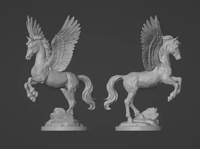 Pegasus Ultra-Detailed 3D Printable Statue