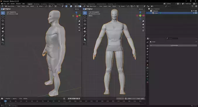 Realistic Male Base Model  Clean Topology  Blender  FBX  OBJ