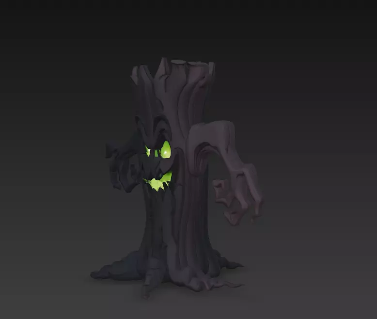 Haunted Tree - Stylized Halloween 3D Model 3D print model