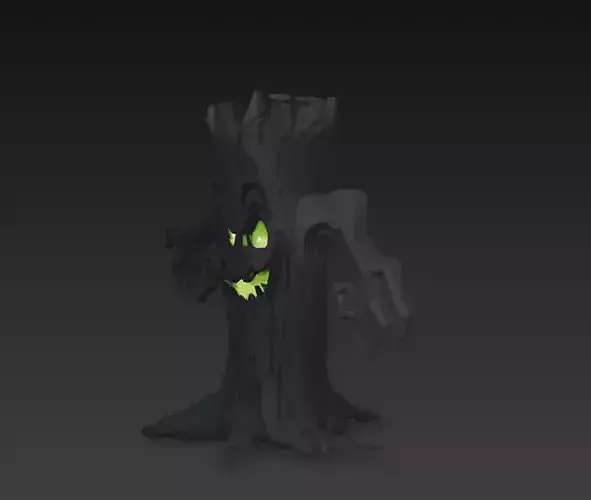 Haunted Tree - Stylized Halloween 3D Model 3D print model