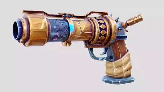 Stylized Fantasy Gun Arcane Inspired Pistol