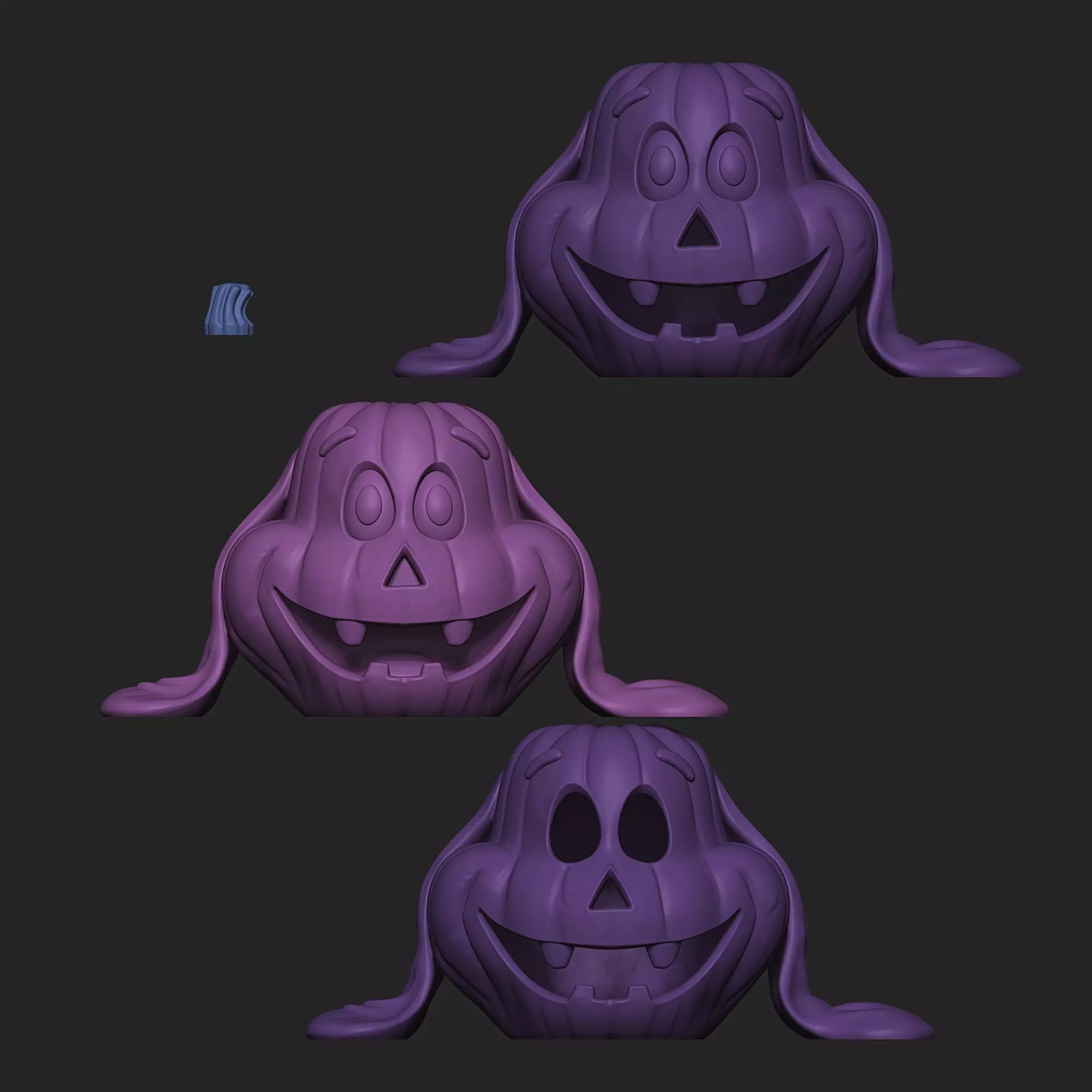 Max and Cindy Lou Who Pumpkins  3D Printable Halloween 3D Model Collection_10