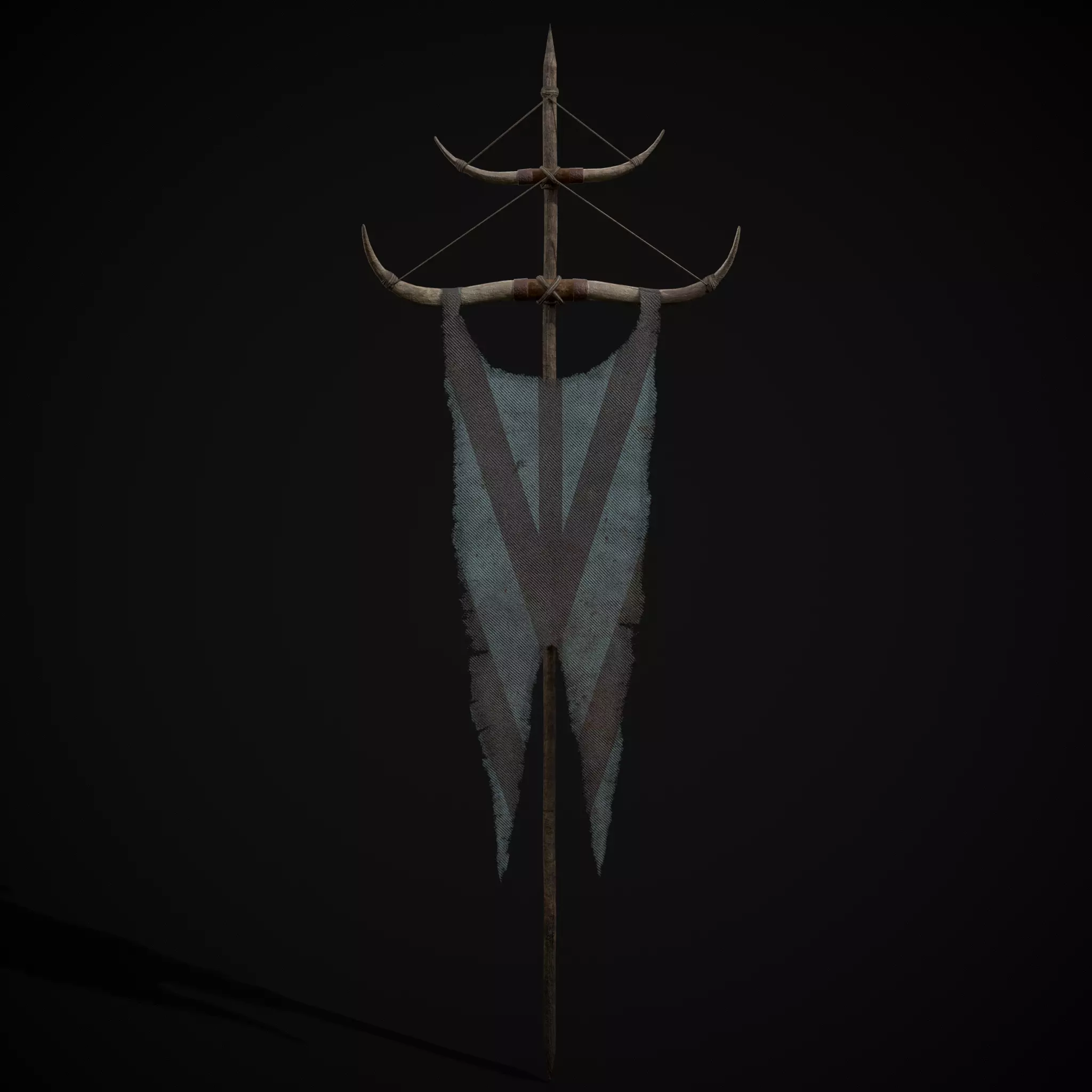 Viking BB War Banner Low-poly 3D model_0