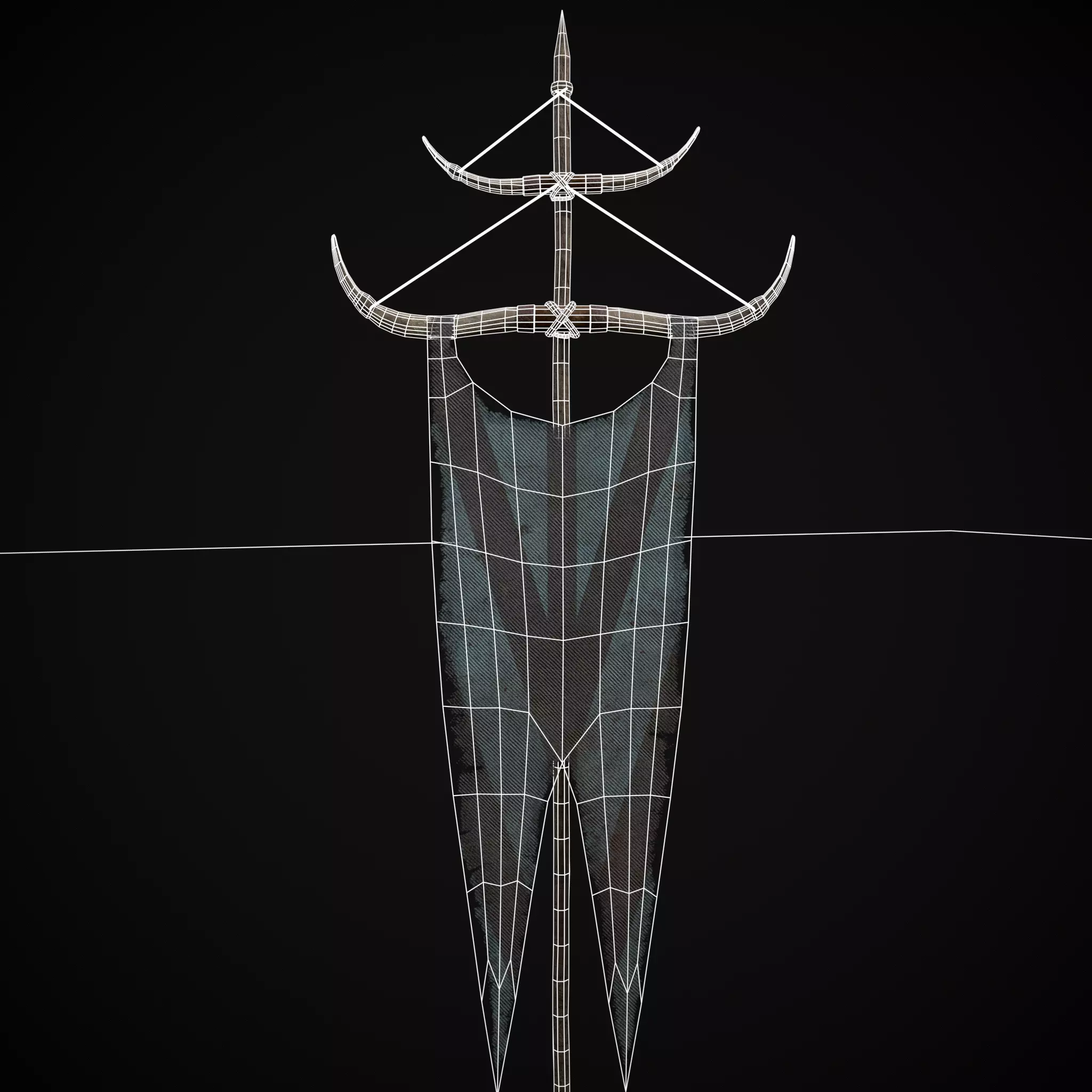 Viking BB War Banner Low-poly 3D model_4