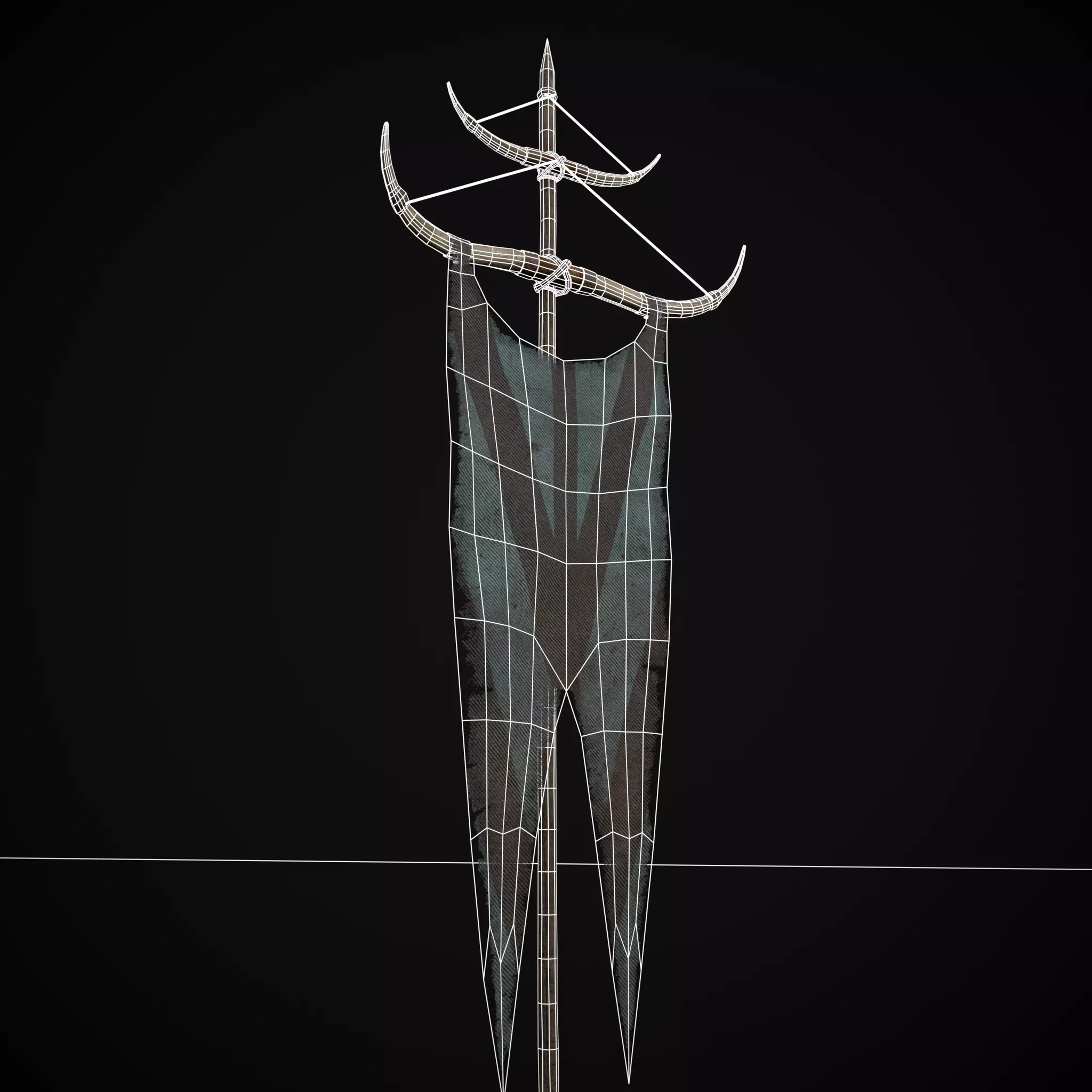 Viking BB War Banner Low-poly 3D model_18
