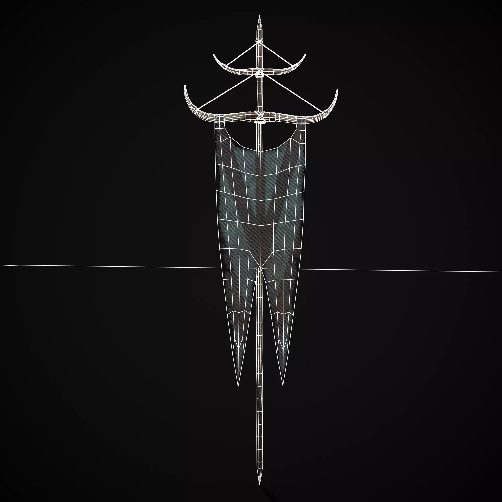 Viking BB War Banner Low-poly 3D model_20