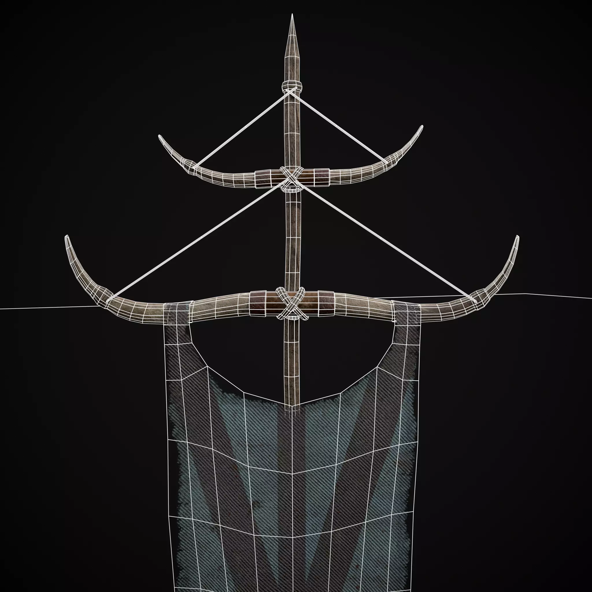 Viking BB War Banner Low-poly 3D model_6