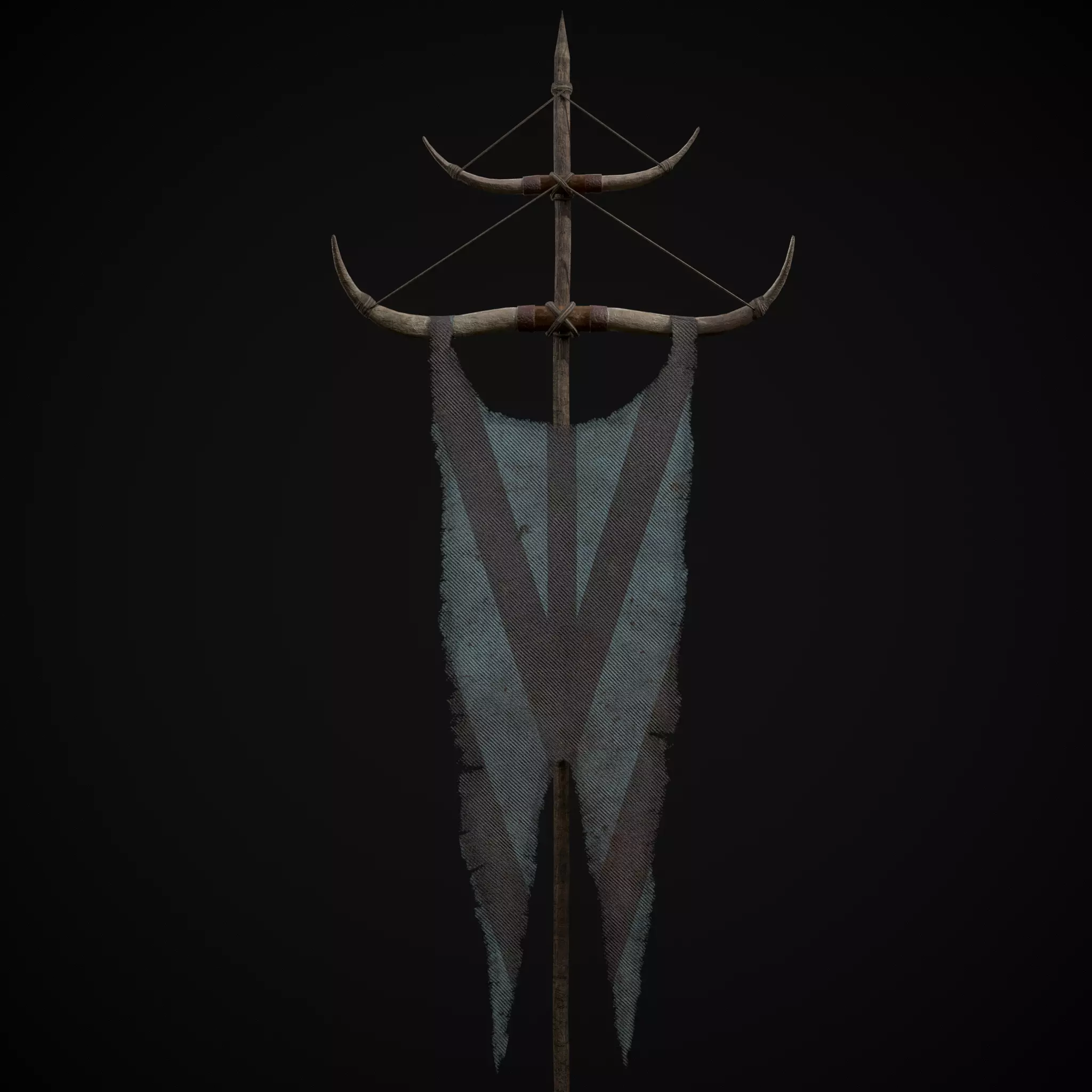 Viking BB War Banner Low-poly 3D model_3