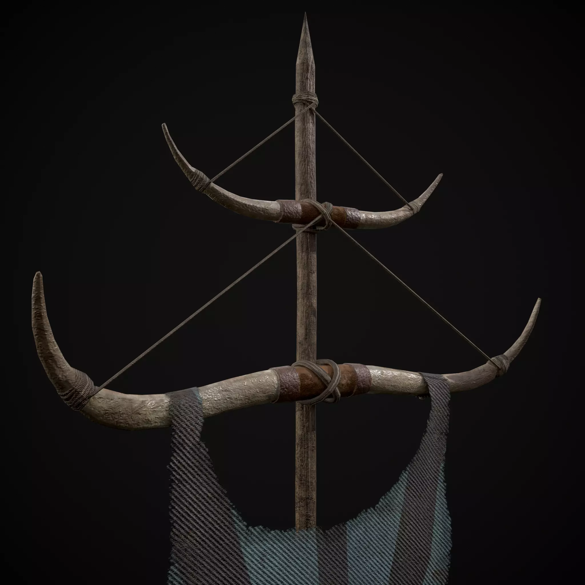 Viking BB War Banner Low-poly 3D model_7