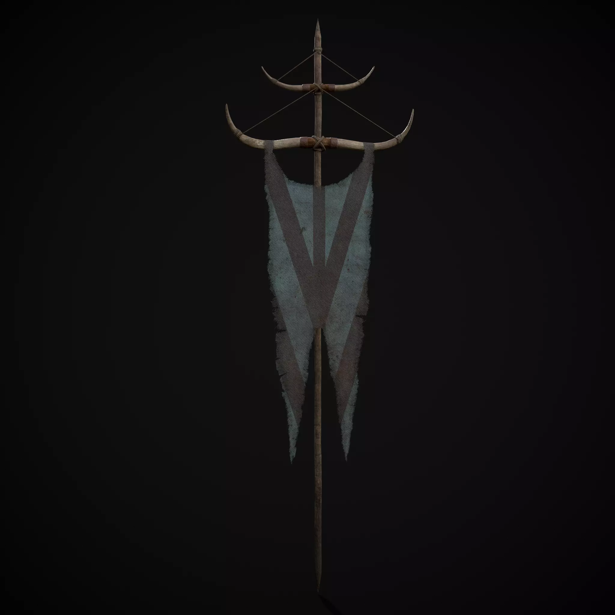Viking BB War Banner Low-poly 3D model_19