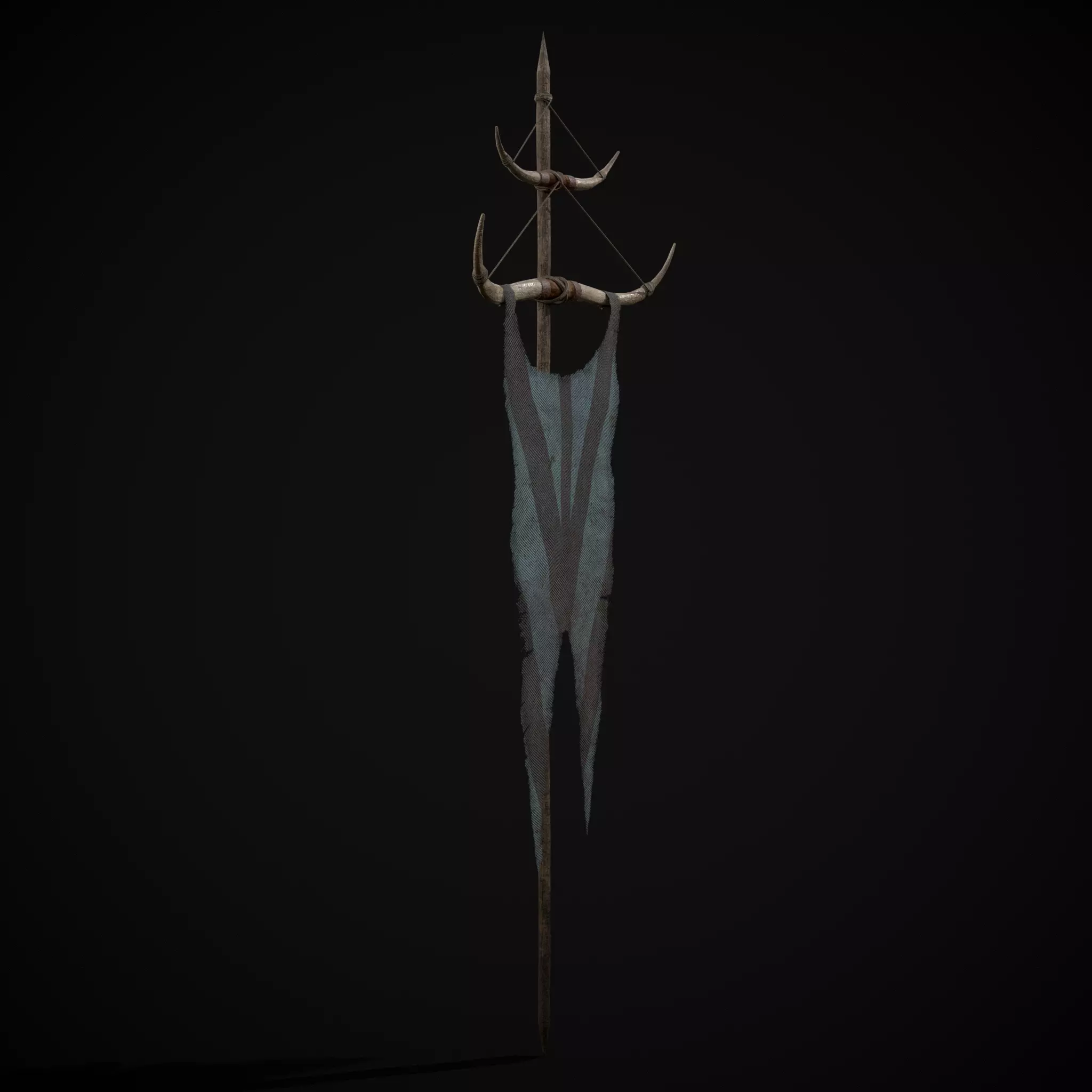 Viking BB War Banner Low-poly 3D model_9