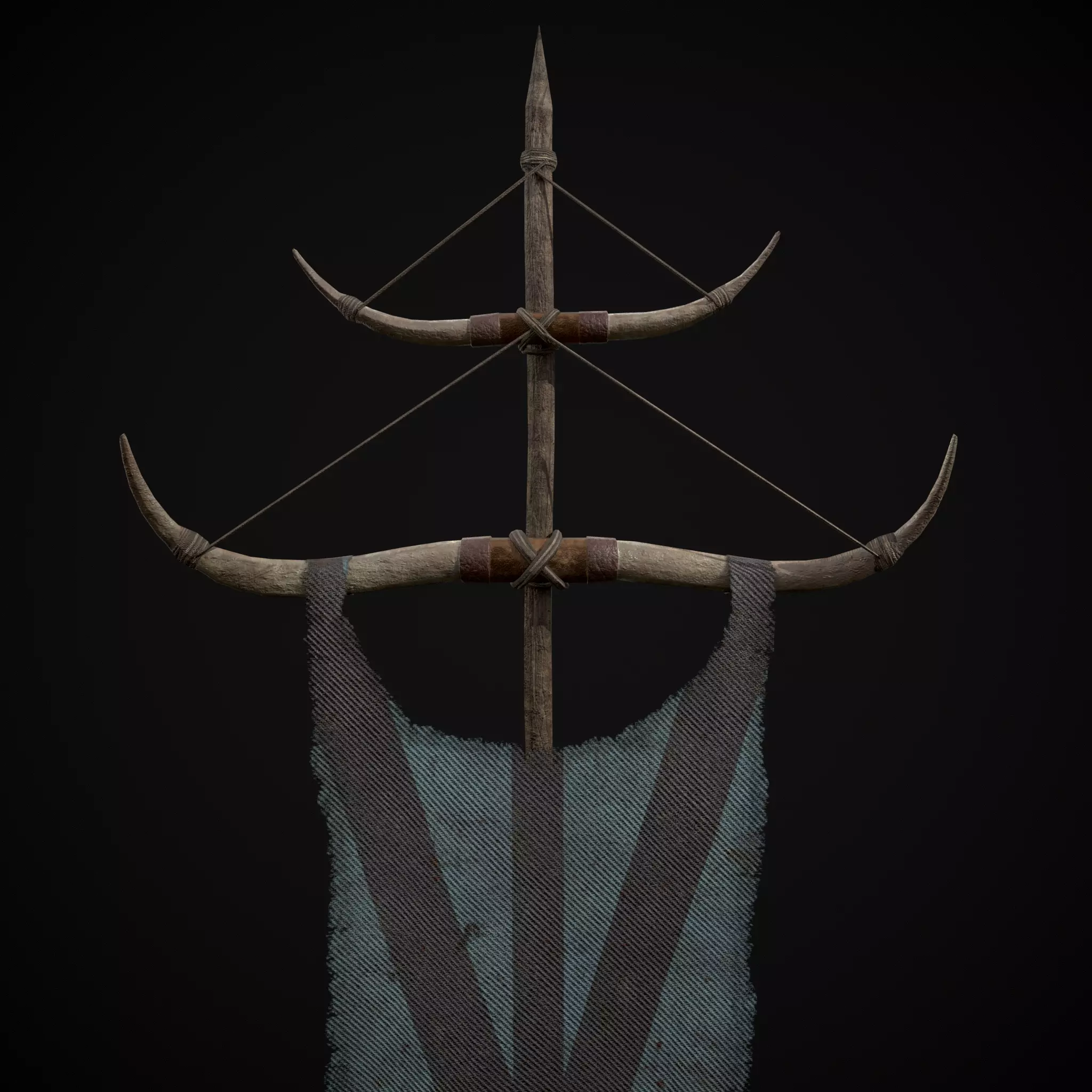 Viking BB War Banner Low-poly 3D model_5