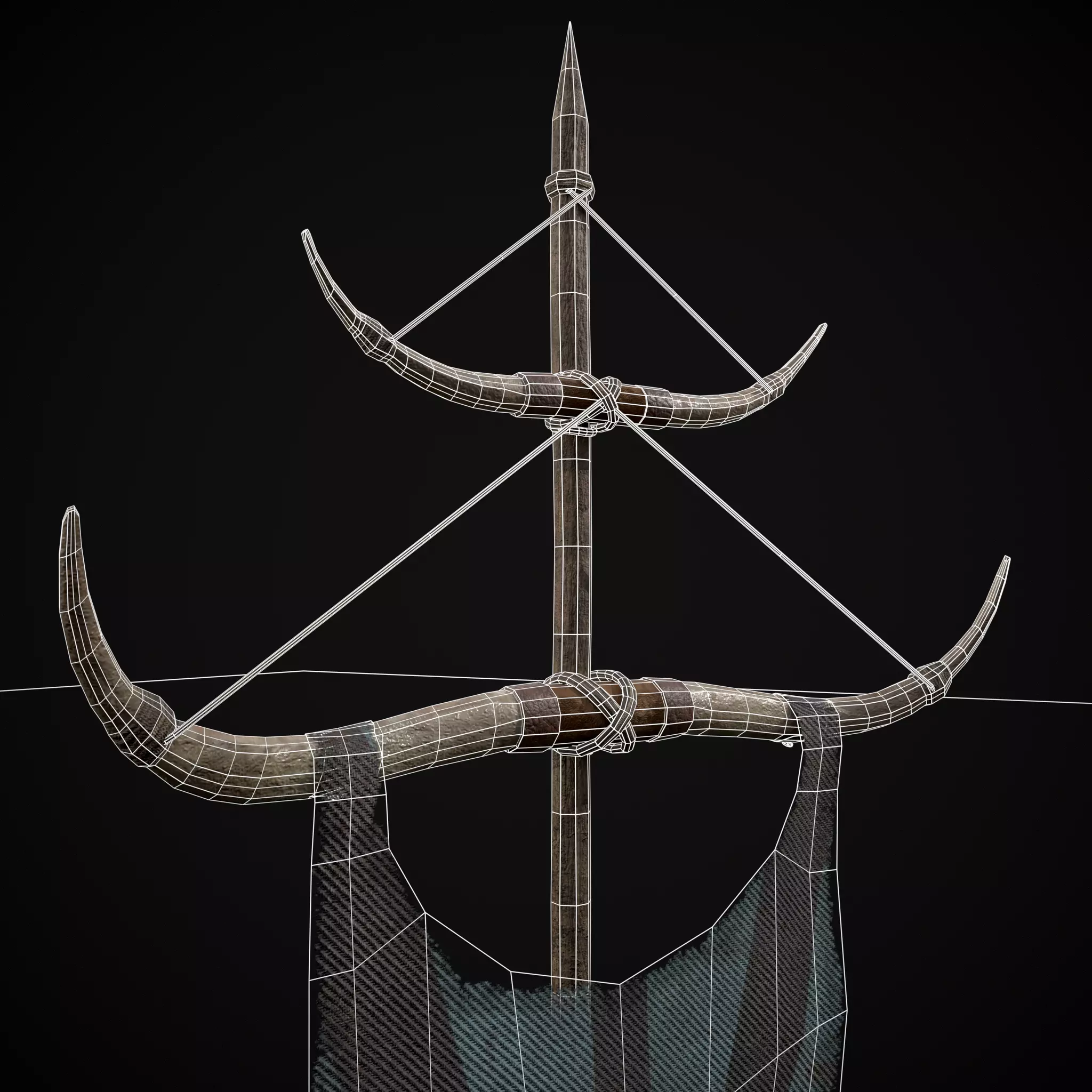 Viking BB War Banner Low-poly 3D model_8