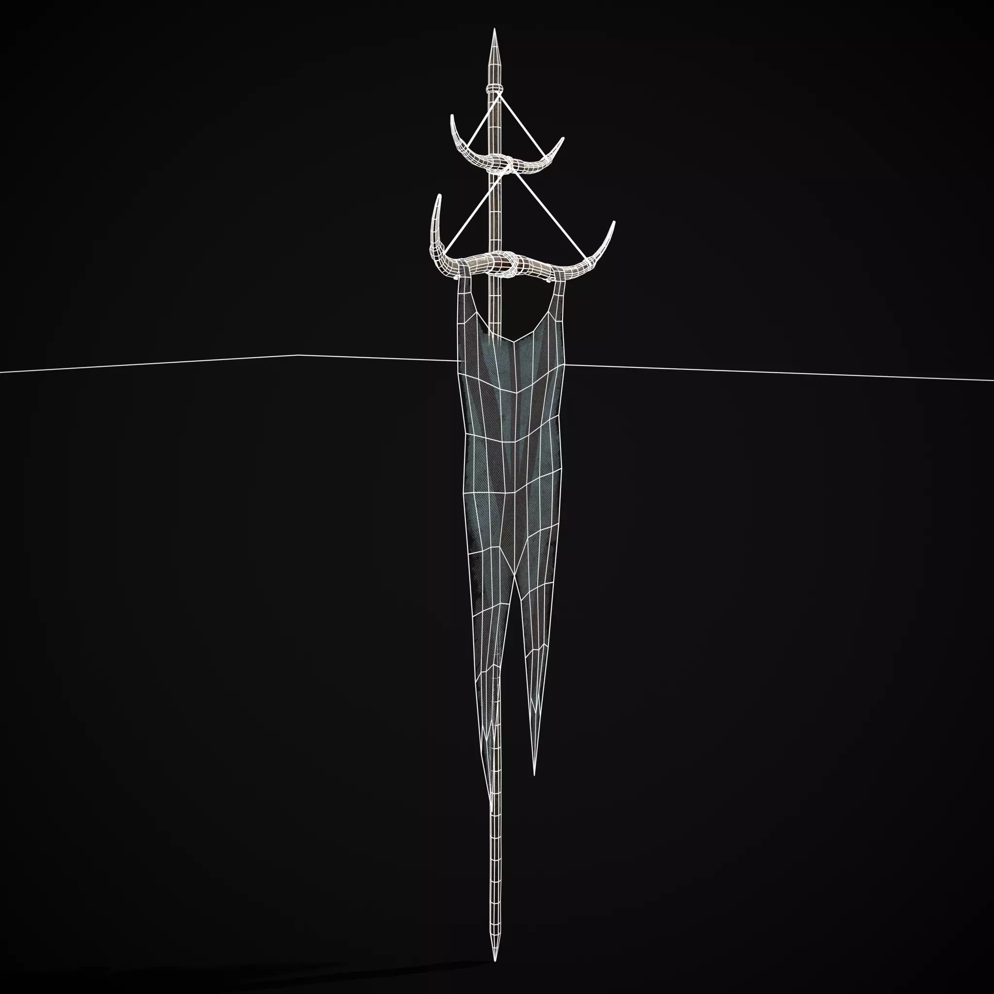 Viking BB War Banner Low-poly 3D model_10