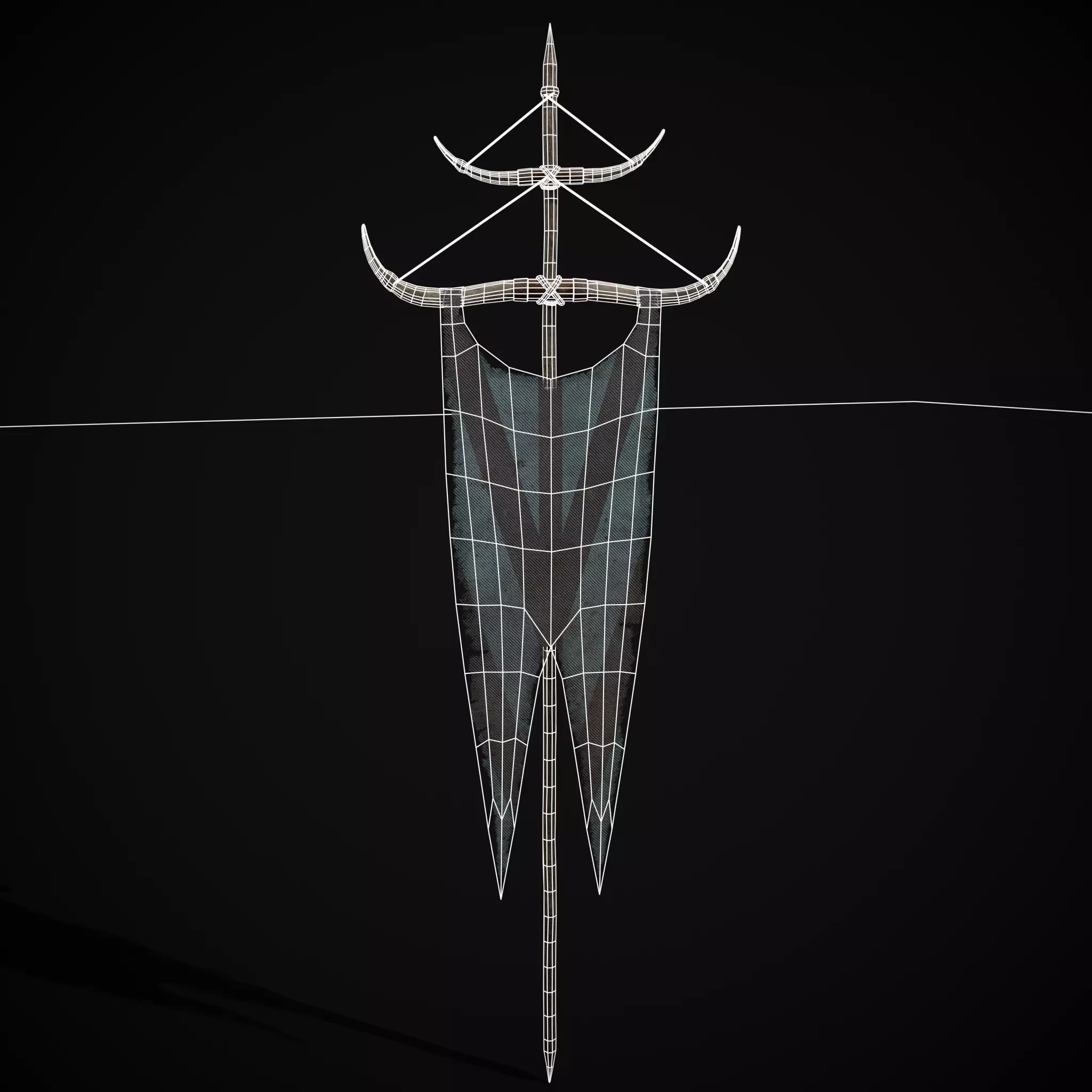Viking BB War Banner Low-poly 3D model_2