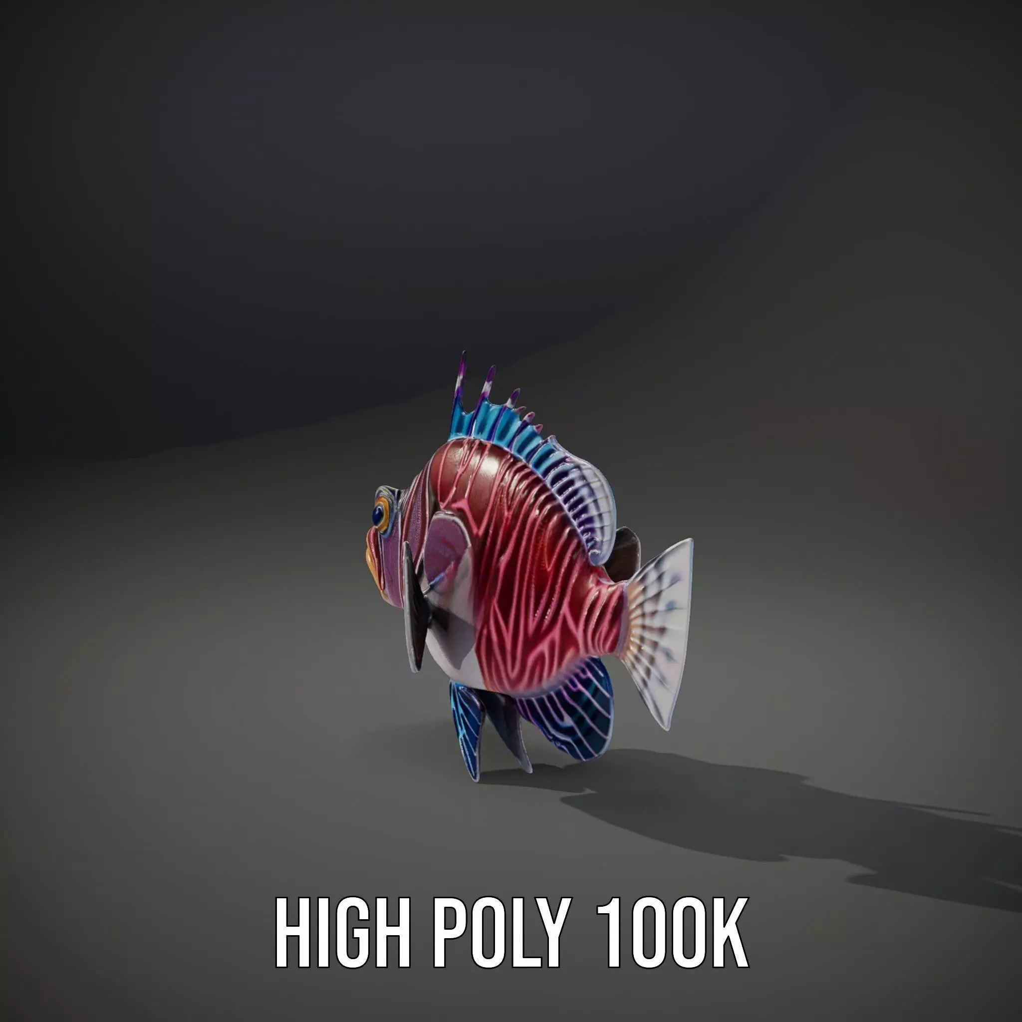 Vibrant Fish model pack Low-poly 3D model_8