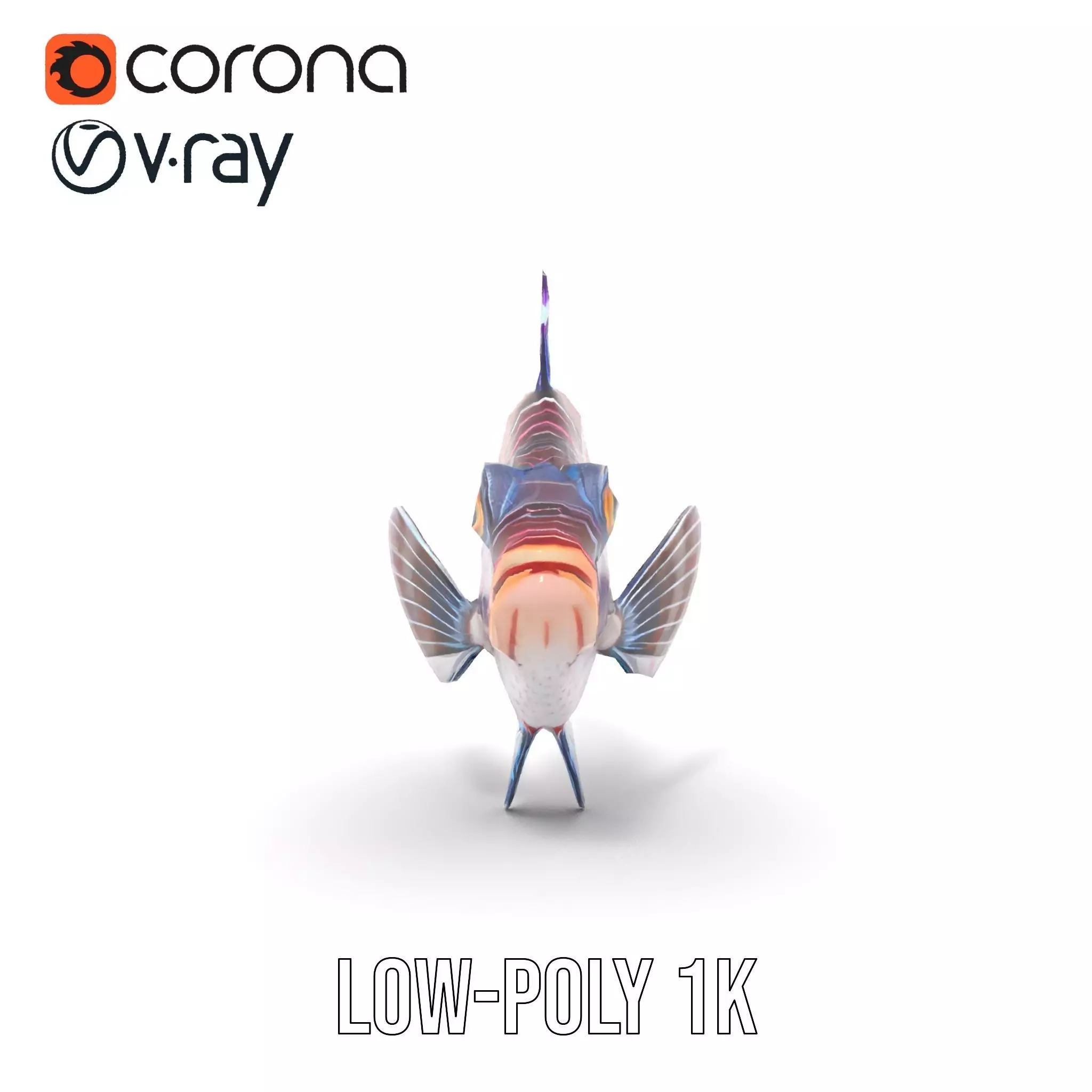 Vibrant Fish model pack Low-poly 3D model_24