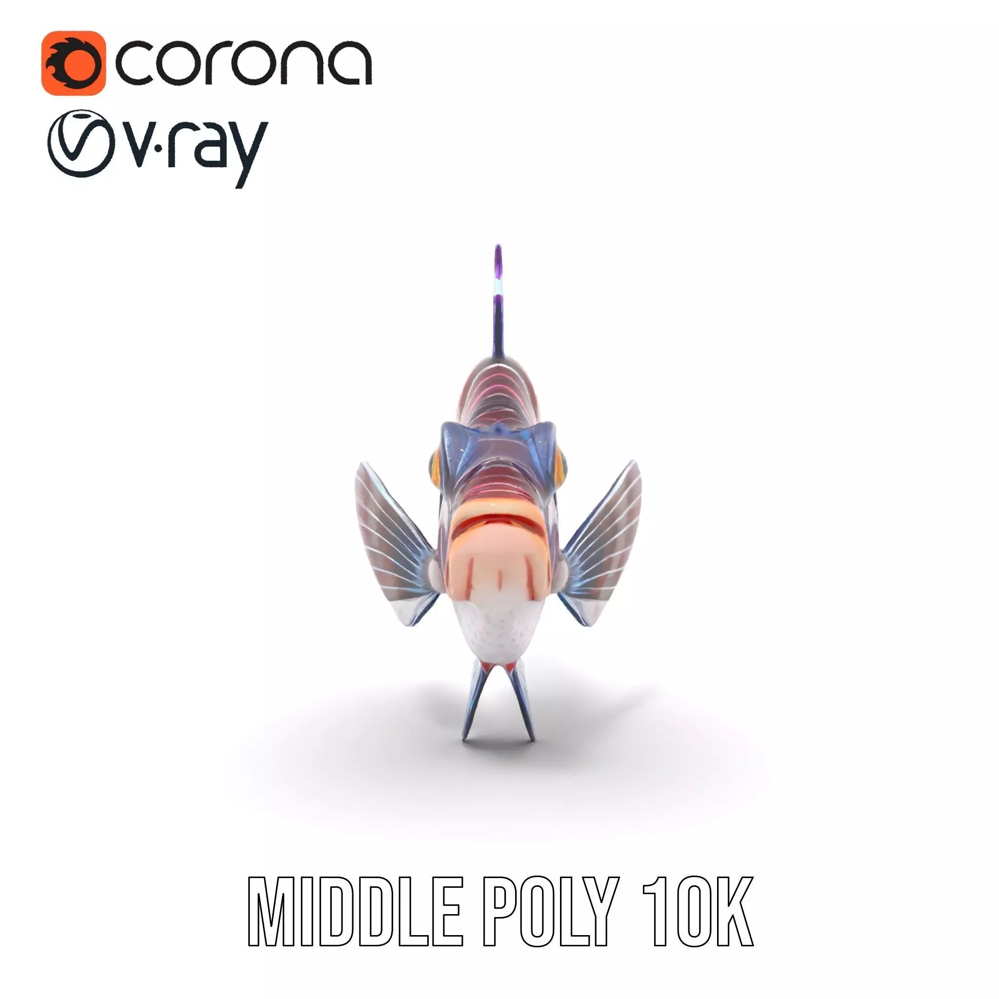 Vibrant Fish model pack Low-poly 3D model_13