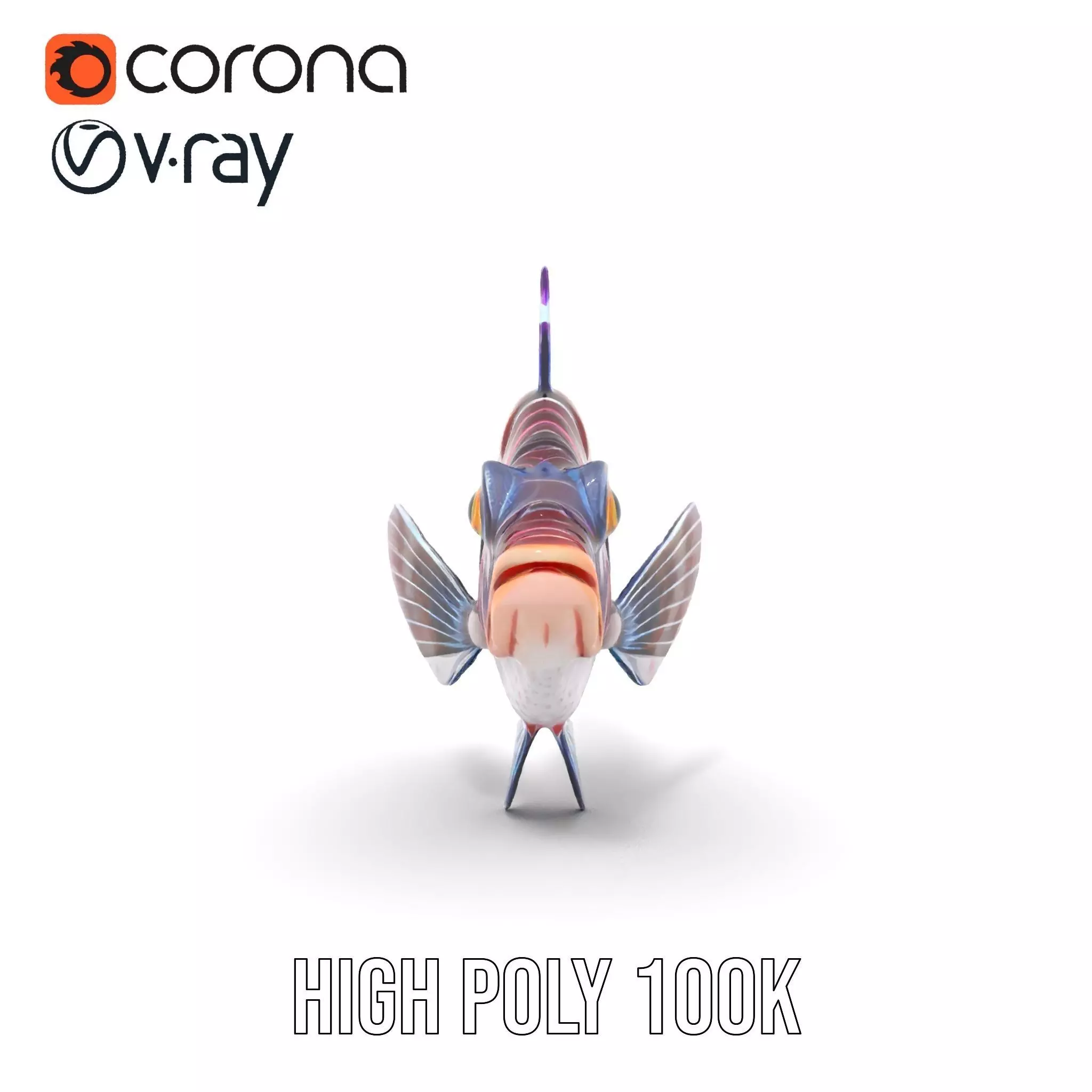 Vibrant Fish model pack Low-poly 3D model_22