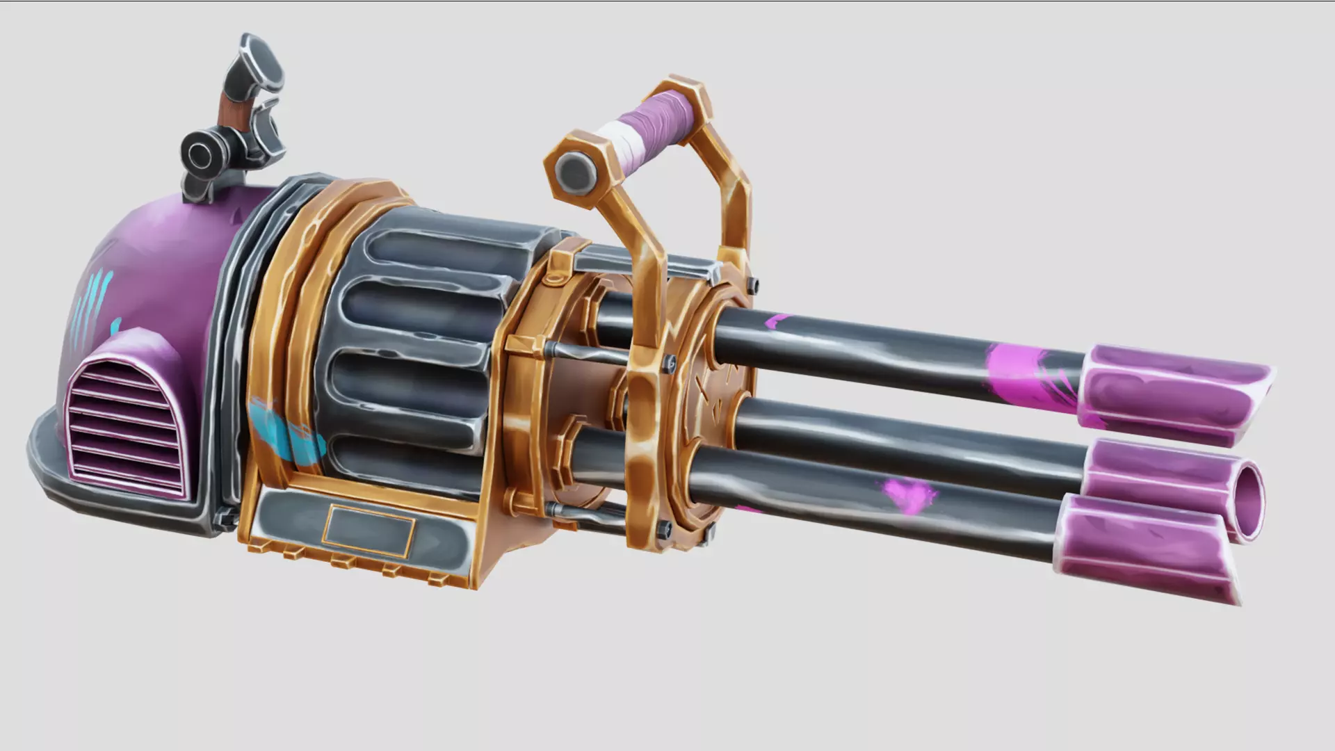 Pow Pow Gun Arcane Fan Art Low-poly 3D model_5