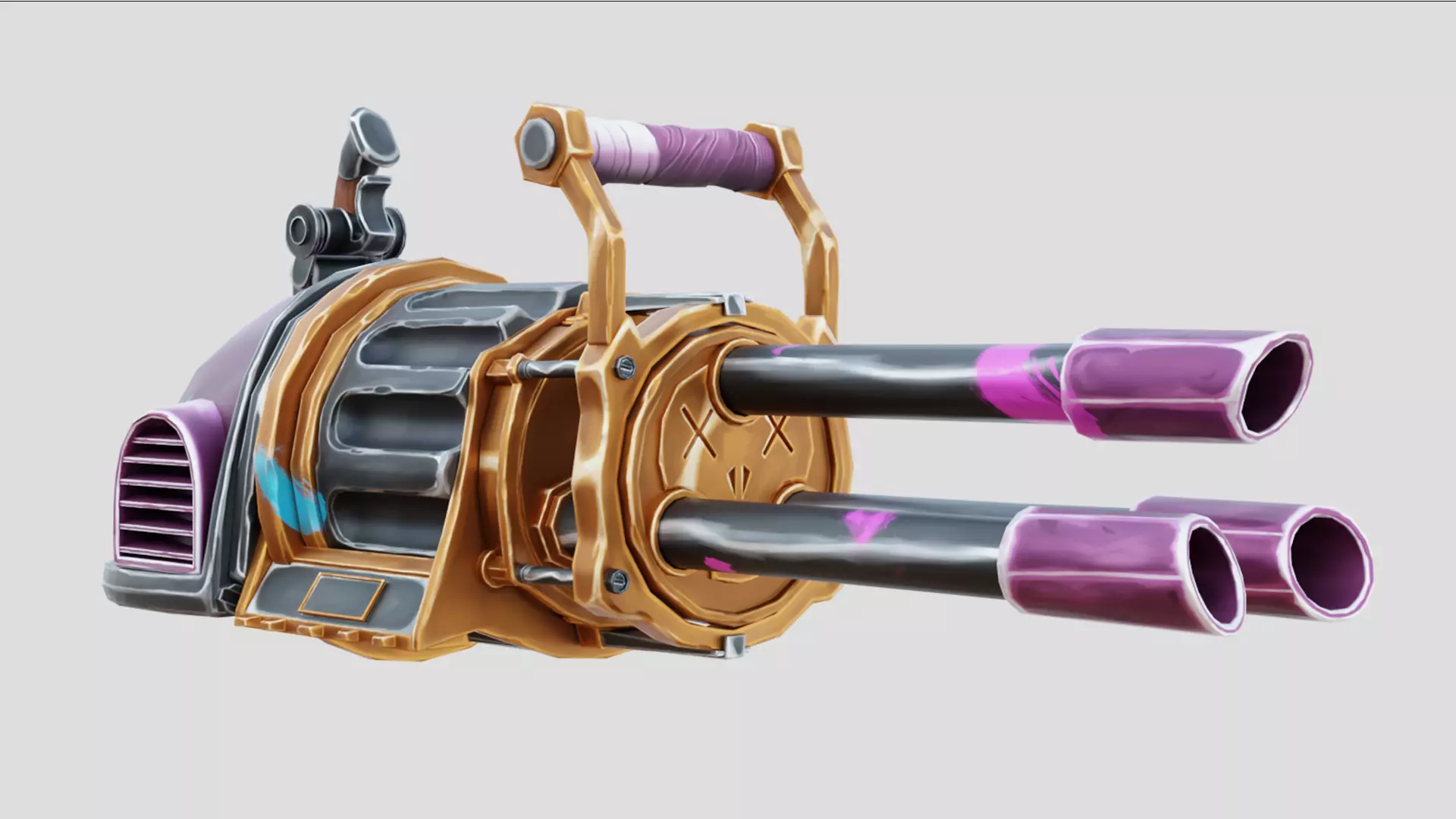 Pow Pow Gun Arcane Fan Art Low-poly 3D model_4