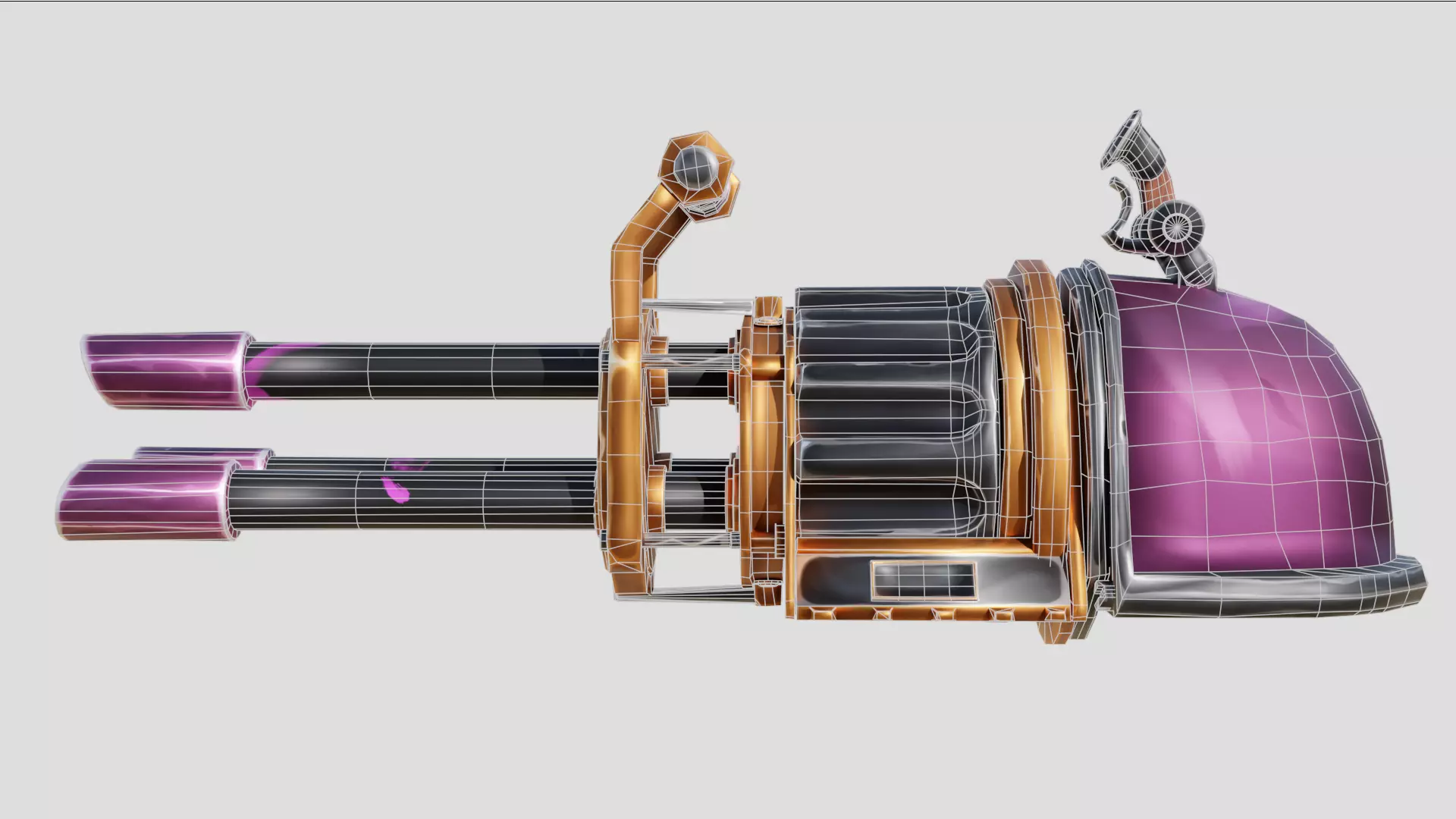 Pow Pow Gun Arcane Fan Art Low-poly 3D model_2