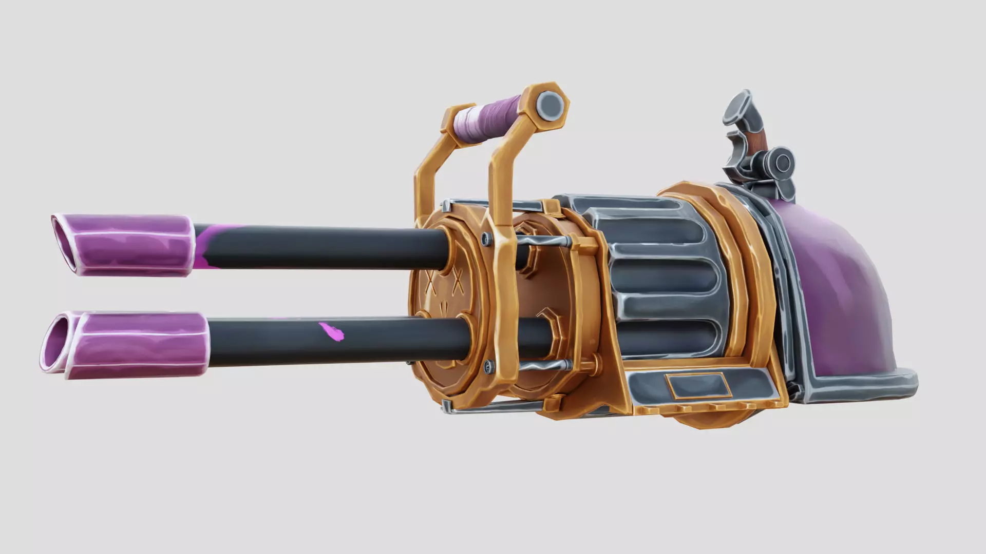 Pow Pow Gun Arcane Fan Art Low-poly 3D model_0