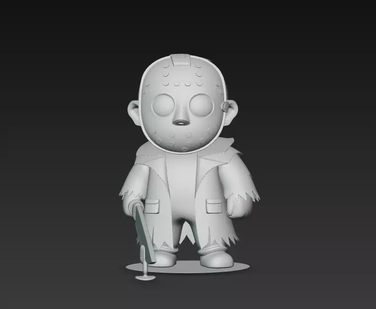 Stylized Horror Killer - Chibi Halloween 3D Model 3D print model_10