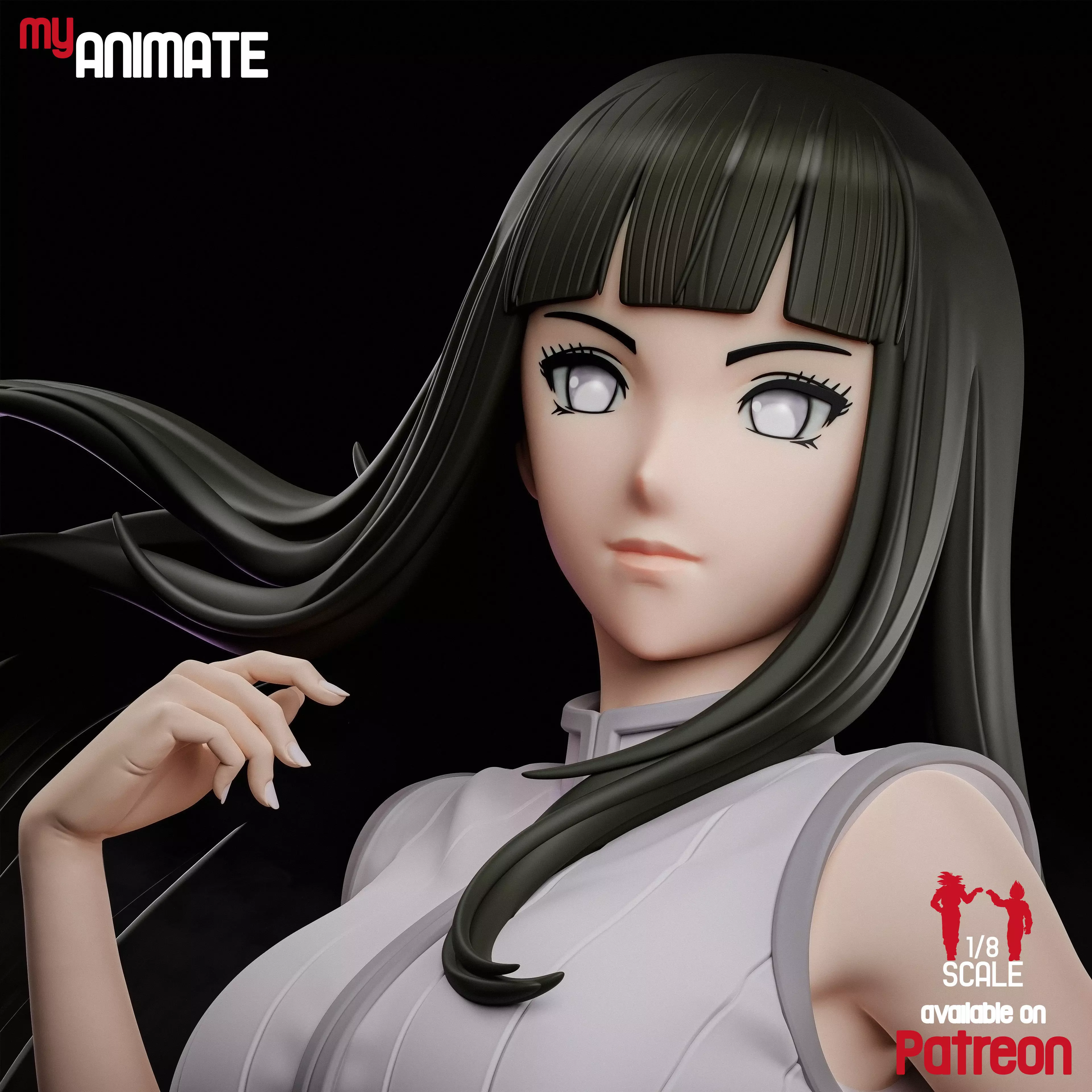 Hinata from Naruto - myAnimate  3D print model_0