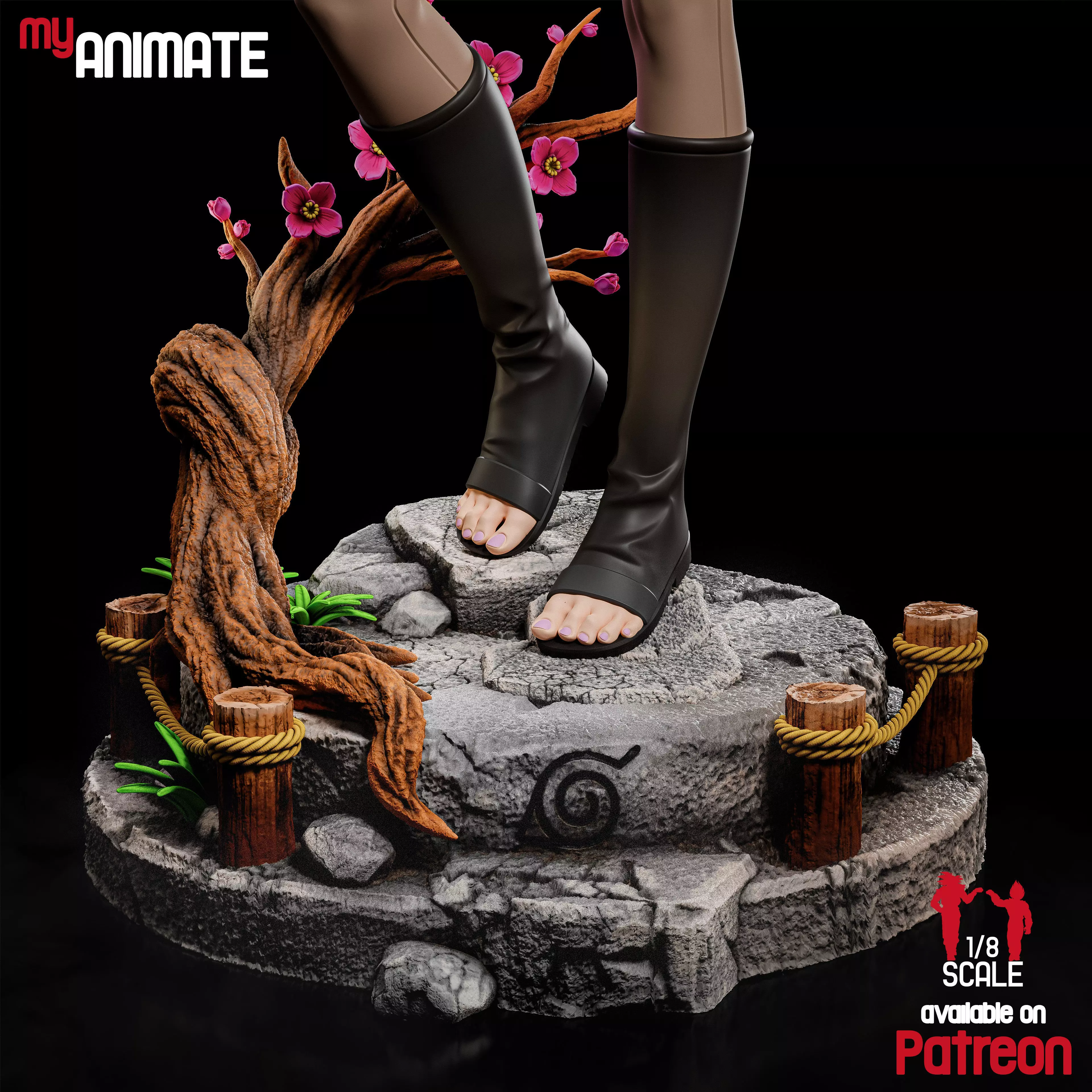 Hinata from Naruto - myAnimate  3D print model_3