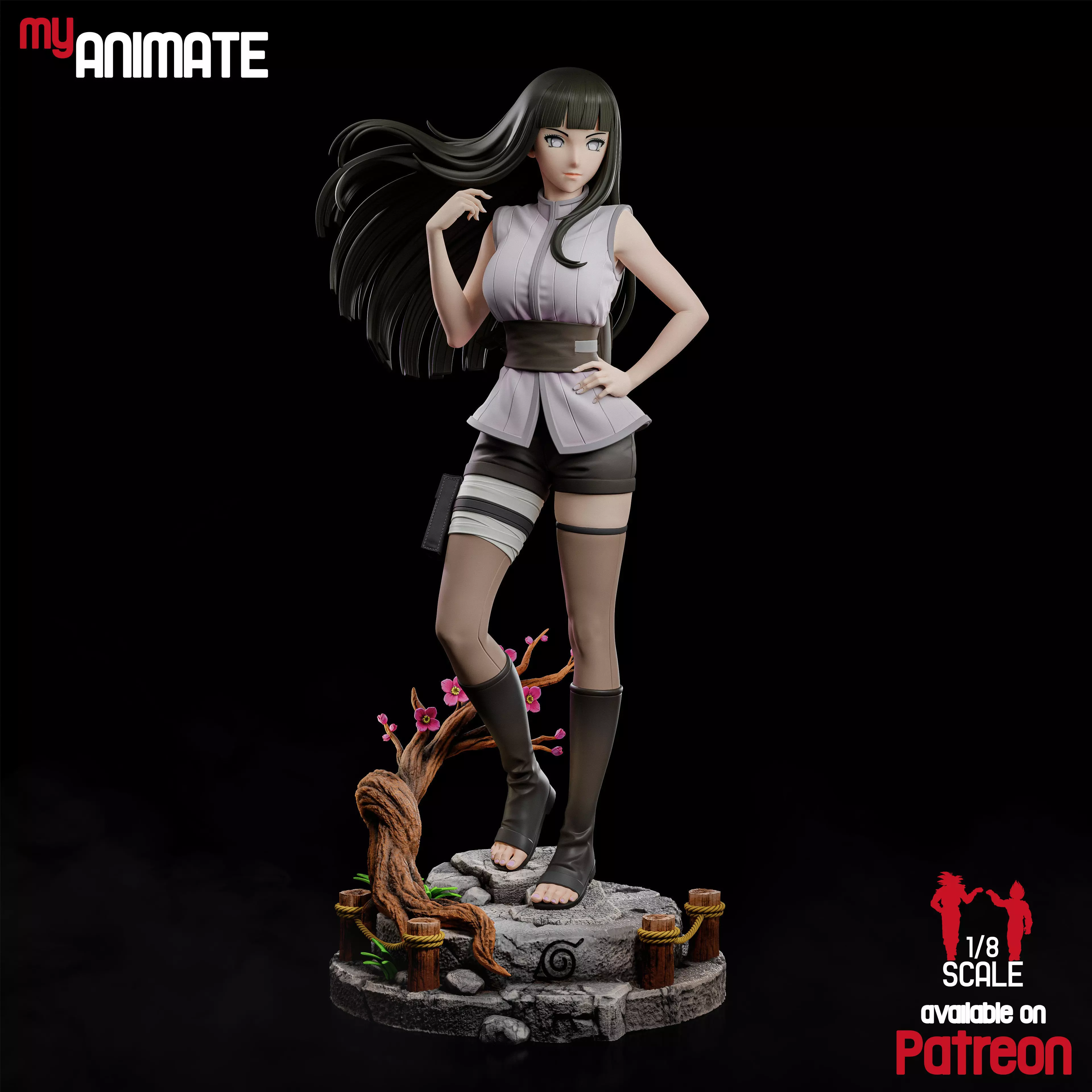 Hinata from Naruto - myAnimate  3D print model_1