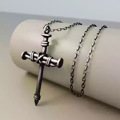 Three Nail Cross Pendant